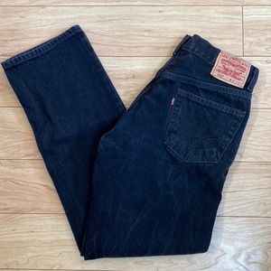 31x32 Levi’s 505 Regular Fit Straight Black Jeans